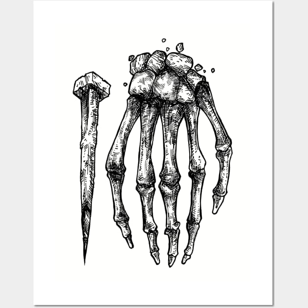 skeleton hand Wall Art by donipacoceng